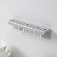 thumbnail image 1 of Oleegame 1PC Spoon And Lid Rest Kitchen Storage Rack Household Holder Spoon And Spatula Storage Rack Wall Mounted Kitchen Rack Gray, 1 of 3