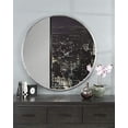 thumbnail image 3 of Martin Svensson Home Miroir Mural Rond Encadré en Étain Antique de 36 Pouces, Diamètre, 3 of 5