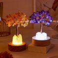 thumbnail image 3 of Golden Lamp of Wealth - Citrine Tree Night Light, Handmade Crystal Money Tree with Wood Base for Home Office Decor, Luck & Prosperity, 3 of 8