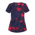 thumbnail image 1 of Danza sexy Las mujeres cimas de espuma casual espuma paisley impresión v cuello las cimas de enfermería del cuello de trabajo desgaste pullover suelto camisetas de ropa de vestir Danza sexy Casual suelto, 1 of 3