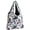 Black and White Flowers, variant on Duryarhall Reusable Grocery Bags with Storage Pouch Reusable Bulk Shopping Bags Grocery Tote Bags for Beach, Shopping, Travel