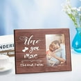 thumbnail image 4 of 4x6 Inch Going Away Picture Frame Natural Wood Photo Frame Love Romantic Gifts for Boyfriend and Girlfriend Her Him "I Love You More The End I Win", 4 of 8