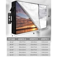 thumbnail image 7 of Outdoor TV Cover 70 to 75 Inch Weatherproof, Farmhouse Retro Waterproof TV Screen Protector for Outside Decor with Zipper and Pocket 68"L x 42"H , Wildflowers Cow Ink Pattern Black White, 7 of 7