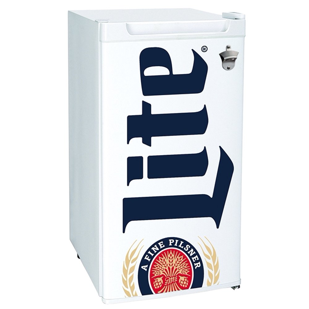 Miller Lite Compact Fridge with Bottle Opener, 3.2 cu ft (90 L