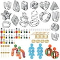 thumbnail image 3 of 126 pcs Polymer Clay Cutters Set Stainless Steel Clay Earring Cutters with Earring Hooks and Jump Rings Accessories DIY Polymer Clay Jewelry Craft Making for Kids Gift, 3 of 10