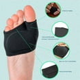 thumbnail image 6 of NOGIS Metatarsal Pads for Women and Men - 4 Pack Ball of Foot Cushions (Black+Beige), 6 of 7