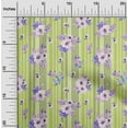 thumbnail image 1 of oneOone Cotton Flex Fabric Stripe|Watercolor Leaves & Peony Floral_Printed Fabric 1 Yard 40 Inch Wide, 1 of 4