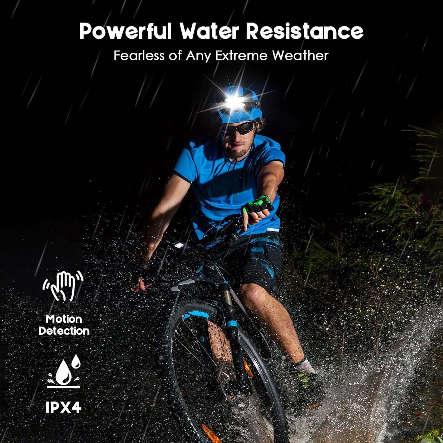 Rechargeable Headlamp 2 Pack, 2500 Lumen Bright 5 LED Headlight, 7 Modes Adjustable Motion Sensor, USB-C Waterproof Head Flashlight, Outdoor Hiking Camping Fishing (5 Led Headlamp)