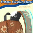 thumbnail image 5 of Daisy Pioneer Flower Brown Pattern 17" Waterproof Oxford School Backpacks for Teens, S-Shape Padded Straps, for School, Travel, Hiking, Camping, 5 of 5