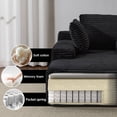 thumbnail image 3 of Oversized Chaise Lounge Sofa Chair, Comfy Cloud Sofa Bed, Sleeper Couch with Throw Pillows or Living Room, Black, 3 of 6