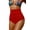 Red, variant on Jusfitsu High Waisted Bikini Bottom for Women Tummy Control Swimsuits Tankini Bottom Plus Size Swim Shorts