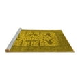 thumbnail image 2 of Ahgly Company Machine Washable Indoor Rectangle Oriental Yellow Industrial Area Rugs, 5' x 7', 2 of 4