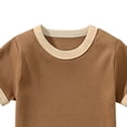 thumbnail image 4 of Toddler Girls Shirt Toddler Girl Tees Toddler Baby Boy Girl Short Sleeve Crew Neck T Shirt Pullover Sweatshirt Summer Basic Tee Solid Casual Clothes Gibobby,110,Brown, 4 of 5