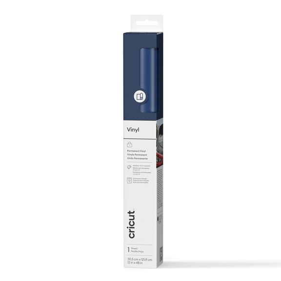 Cricut® Matte Vinyl – Permanent (4 ft), 12" x 48",Navy Blue