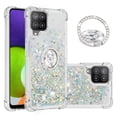 thumbnail image 1 of Funda para Samsung Galaxy A22 4G con Brillo Líquido Flotante, Purpurina, Parachoques y Anillo Giratorio Soporte, 1 of 5