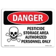 thumbnail image 1 of SignMission OS-DS-A-1218-L-2036 12 x 18 in. OSHA Danger Sign - Pesticide Storage Area Authorized Only, 1 of 1