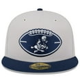 thumbnail image 2 of Men's New Era Stone/Navy Dallas Cowboys 2024 Sideline Historic 59FIFTY Fitted Hat, 2 of 5