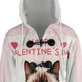 thumbnail image 4 of Happy Valentine's Day Siamese Brings Love Heart All Over Print 3D Hooded Duffle Toggle Coat Cat Lover Kitten Owner Gifts - 02028, 4 of 6