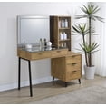 thumbnail image 2 of Coaster Souza 5-Drawer Makeup Vanity Table With LED Mirror in Brown, 2 of 15