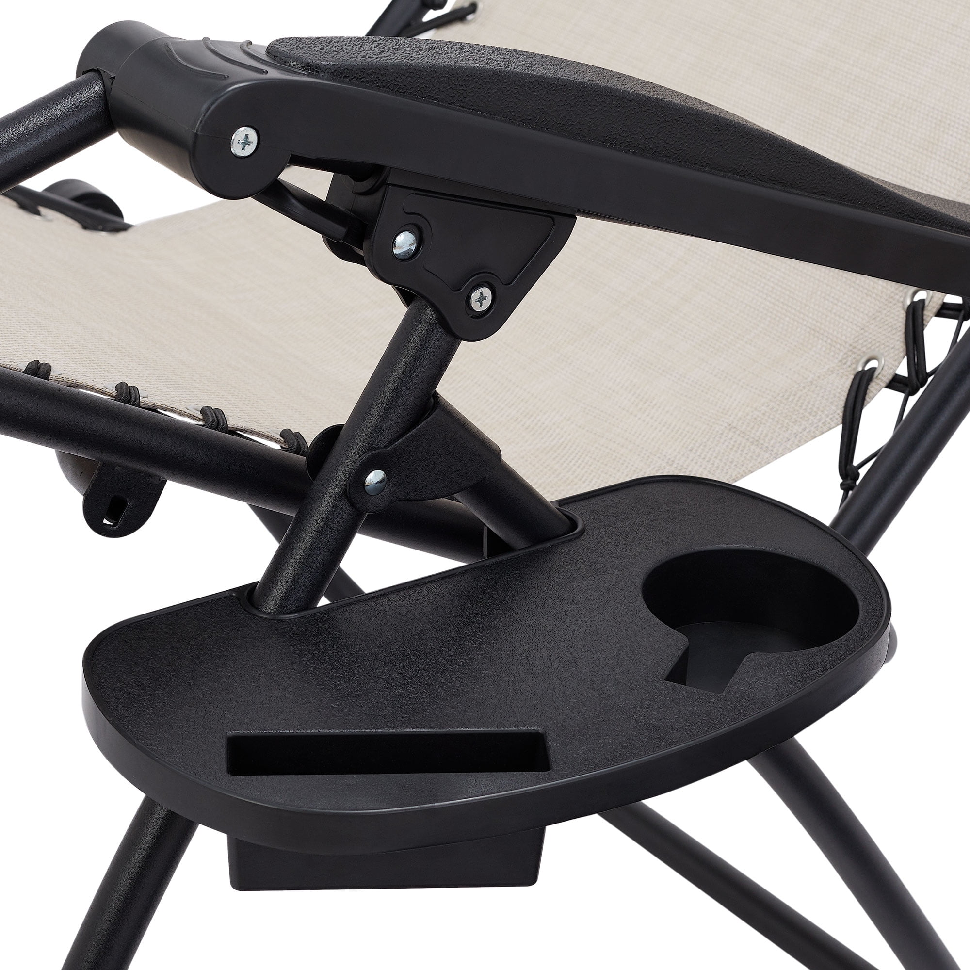 Mainstays Reclining Zero Gravity Lounge Chair with Pillow and Cup