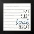thumbnail image 2 of Allen, Kimberly 15x15 Black Modern Framed Museum Art Print Titled - Eat Sleep Beach, 2 of 5