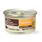 (12 pack) (12 Pack) Pure Balance Grain-Free Turkey Recipe Wet Cat Food, Turkey Recipe, 3 oz