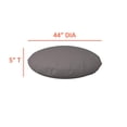 thumbnail image 2 of Covers & all Round Pillow Cover, Weather & UV Resistant Water Repellant Protector for Pillows Home Office Living Room Decor Chair Sofa Couch, with Zippers (44" Diameter x 5" H, Charcoal Gray), 2 of 7