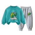 thumbnail image 4 of NIEWTR Toddler Baby Boy Fall Winter Clothes 2pcs Graphic Long Sleeve Sweatshirt Pullover Tops + Joggers Pants Outfit Set Clothing 1t 2t 3t 4t 5t 6t(A-P,5-6 Years), 4 of 4