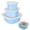 Blue, variant on Cook with Color Mixing Bowls Set Silicone Food Storage Containers with Lids, Cook with Color Bowls with Measurement Scale, Divided Snack Prep Bowls, Green