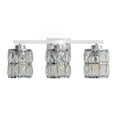 thumbnail image 6 of Deyidn 3-Light Chrome Bathroom Vanity Light, 18.9" Dimmable Modern Wall Mirror Light Fixture with Cylinder Crystal Shades for Bathroom, Powder Room, 6 of 9