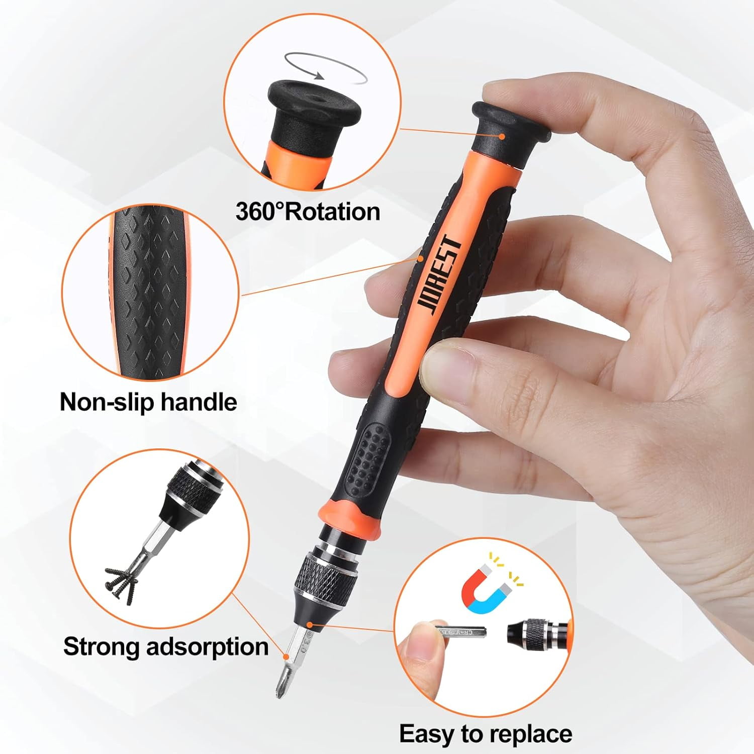 shiyou-JOREST 24Pcs Precision Screwdriver Set, Tool Kit with Torx