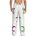 thumbnail image 3 of Sigee Mardi Gras Carnival1 Print Men's Pajama Pants - Soft Lounge Sleep Bottoms with Elastic Waistband and Pockets-Medium, 3 of 9