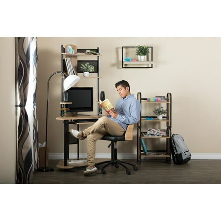 Calico Designs Corner Computer Desk With Tower Ashwood Finish Calico Designs Corner Computer Desk With Tower Ashwood Finish