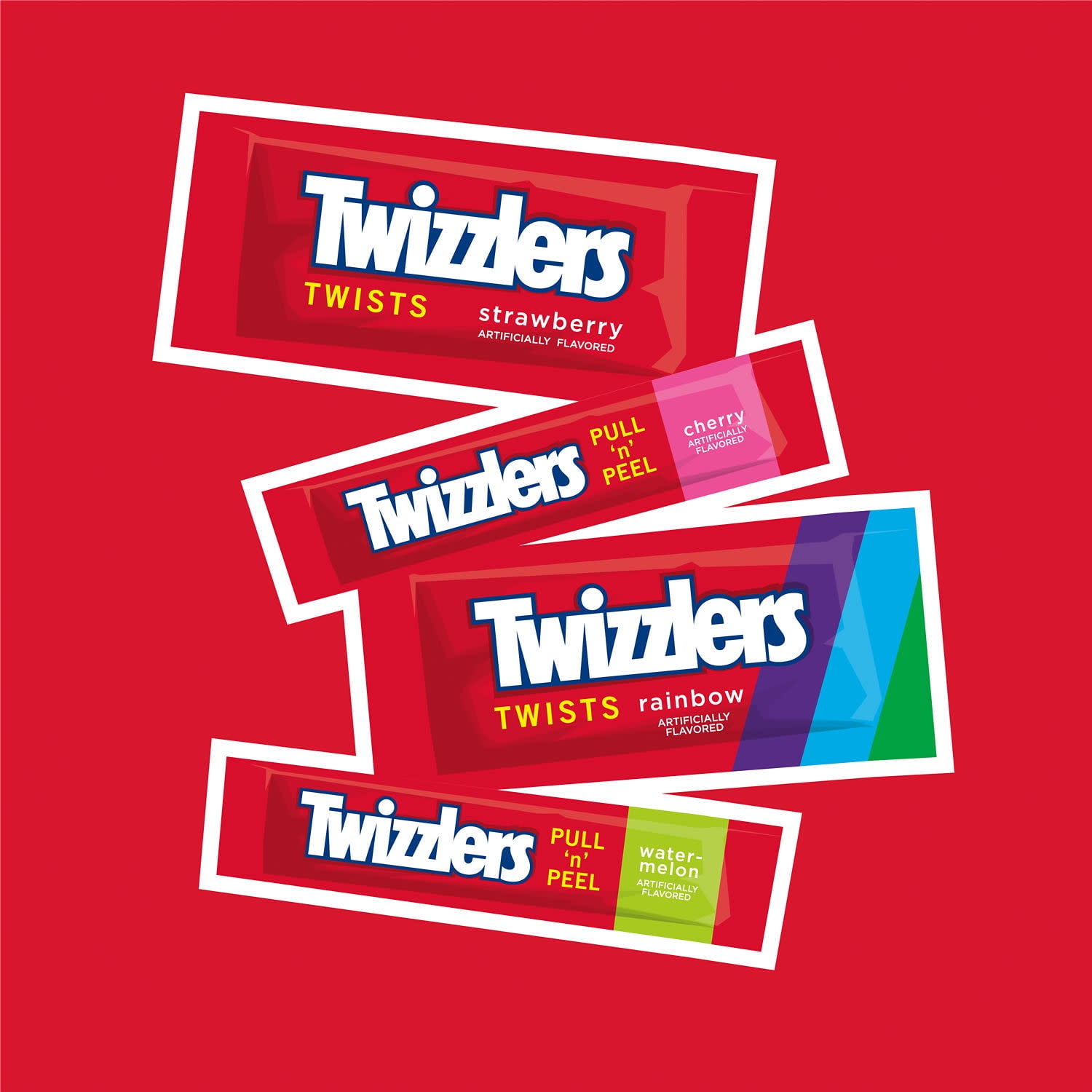 (3 pack) Twizzlers Assorted Flavored Licorice Style Candy, Bulk Party Pack 46.34 oz