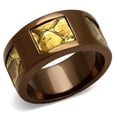 thumbnail image 1 of Femmes IP Café Lumière Anneau en Acier Inoxydable Sans Stone en Pas Stone - Taille 9, 1 of 1