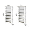 thumbnail image 4 of Pemberly Row Engineered Wood 5 Shelf Bookcase Set in Pure White and Shiplap Gray, 4 of 8