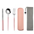 thumbnail image 1 of Chopsticks Spoon Set Stainless Steel Portable Mirror Polishing Anti-slip Tableware Child Fork Flatware Case, 1 of 7