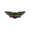 Harley-Davidson Embroidered Long Wing Bar & Shield Emblem, 5 x 1.75 in EM153122, Harley Davidson