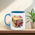 thumbnail image 5 of Be My Valentine's Cocker Spaniel Truck Full of Love Flower Balloon 11oz Accent Two-tone Mug Cockers Dog Lover Gifts Coffee Tea Cup - 02029, 5 of 5