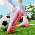 thumbnail image 4 of Yiomxhi High-Top Soccer Cleats for Men, Younth Adult Lightweight Football Shoes with Ankle Support, Breathable Outdoor Turf Cleats for Training and Matches, Long Studs and Short Studs, 4 of 7
