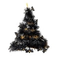 thumbnail image 3 of Halloween Witch Decor 13 X 16 Inch Purple Tinsel Witch Hat Shaped Small Halloween Decor Spooky Halloween Decorations for Home Mantel Party Supplies 1 Pack, 3 of 3