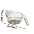 thumbnail image 3 of Multifunctional Rice Strainer With Handle Transparent Drain Colander Bowl For Rinsing Fruits Vegetables And Draining Pasta 9.1x6.3x3.5 Inch, 3 of 8