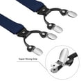 thumbnail image 2 of Buyless Fashion 2 Pack Suspenders for Men - 48" Elastic Adjustable Straps 1 1/4" - X Shape - 5133-2-Navy, 2 of 7