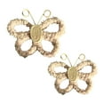 thumbnail image 2 of CoudarTitie 2 Pieces Butterfly Wall Art Decor Boho Decorative Modern Wall Hanging Decoration Khaki, 2 of 9
