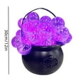 thumbnail image 3 of KeirineCC Halloween Decorations Outdoor,8 Inches Large Witches Cauldron with Purple Lights,Black Plastic Bowl Decor with Flames Carving,Candy Bucket Decoration for Garden Party - Remote, 3 of 9