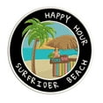 thumbnail image 1 of Happy Hour! Surfrider Beach, California 3.5 Inch Iron Or Sew On Embroidered Fabric Badge Patch Ocean Beach, Salt Life Iconic Series, 1 of 2