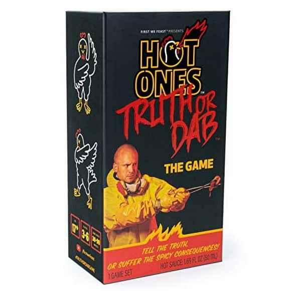Hot Ones Truth or Dab the Game - Hot Sauce Included (Ages 17+)