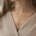 thumbnail image 4 of Gold Brass Rose Flower Necklace Pendant Jewelry Valentine's Day Gift Set for Her, 4 of 11