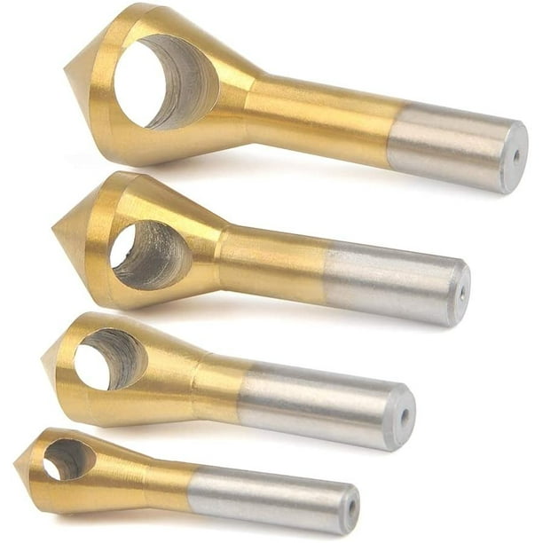 4 Pieces Countersink Deburring Countersink Hss Countersink Set, 90