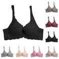 thumbnail image 4 of XFLWAM Seamless Bras for Women Padded No Underwire Scalloped Push Up Bras Soft Wireless Bralettes Full Cup Everyday Bra, 4 of 4